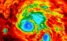 L'ouragan Harvey vu de l'espace par le satellite Sentinel-3A
