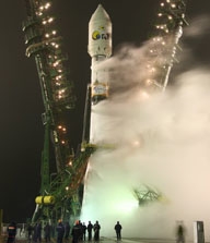 CoRoT was launched from the Baikonur Cosmodrome on 27 December 2006. Credits: CNES/AAS/Starsem 2006. 