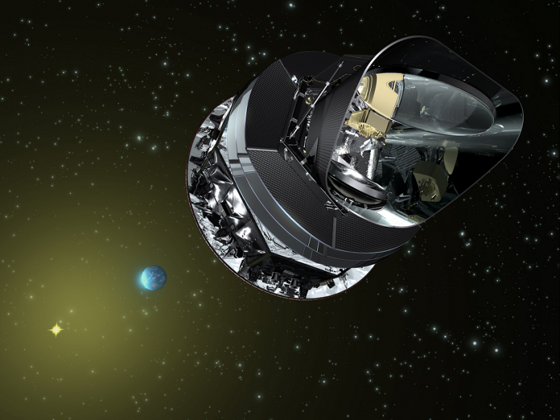 Le satellite planck a été lancé avec Herchel le 14 mai 2009. Crédits : ESA.