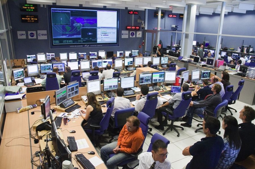 Centre de contrôle ATV-CC au CNES à Toulouse. Crédits : CNES/H. Piraud.