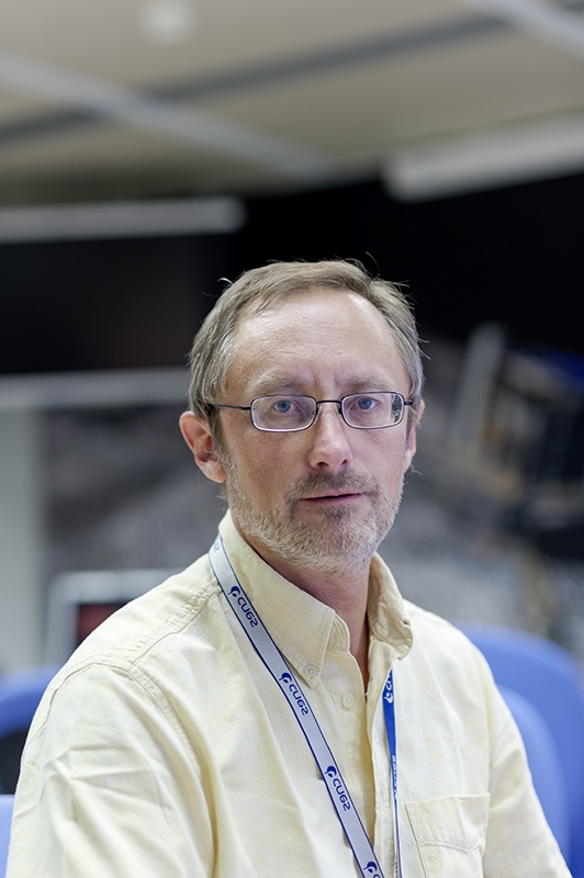 Philippe Gaudon, head of the Rosetta project at CNES, on SONC premises (CNES-Toulouse). Credits: CNES/G. Cannat.