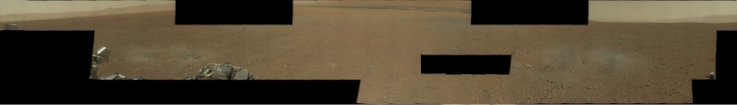 Cratère Gale par Curiosity - Panorama couleur avant correction